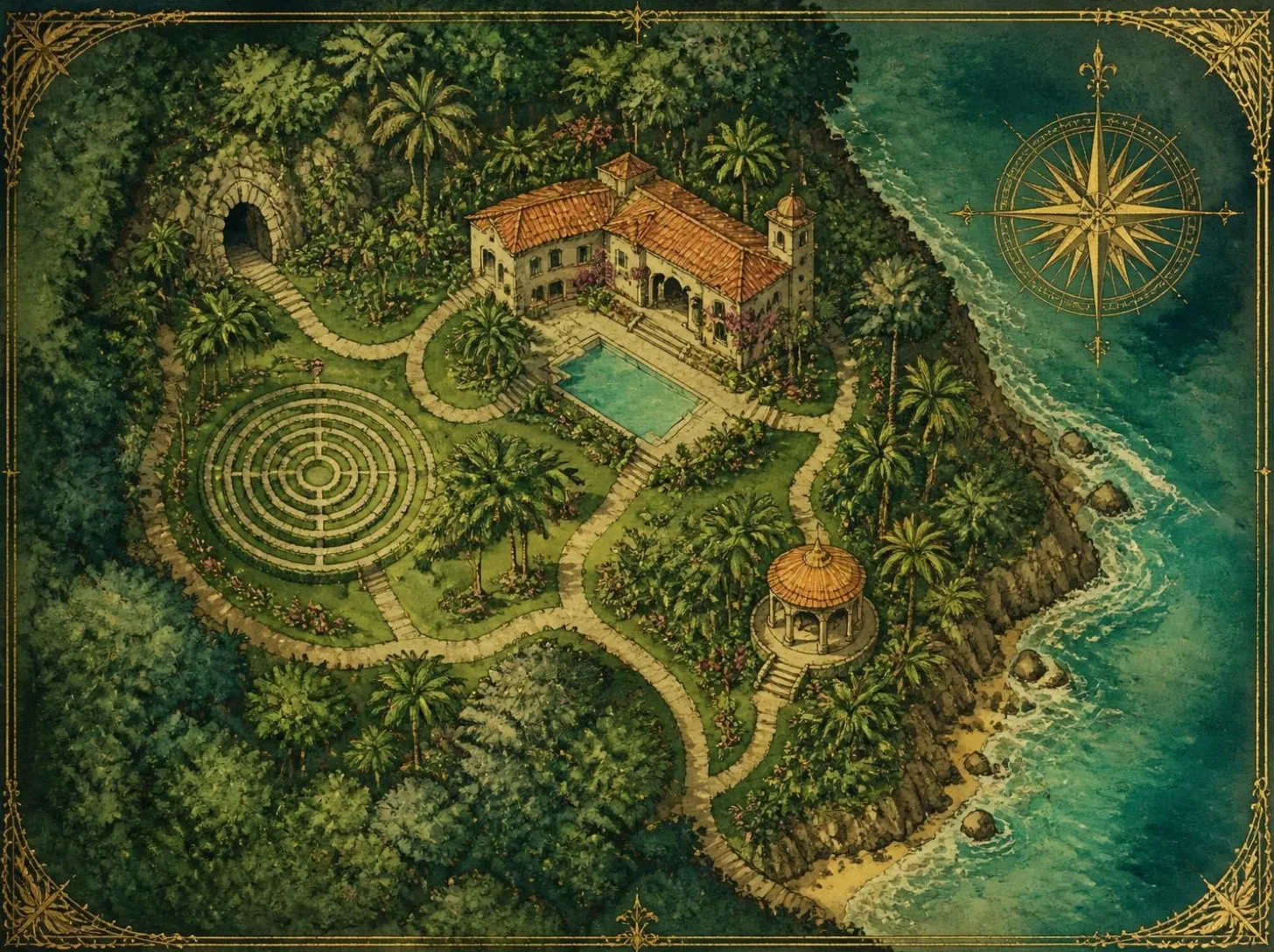 Illustrated map