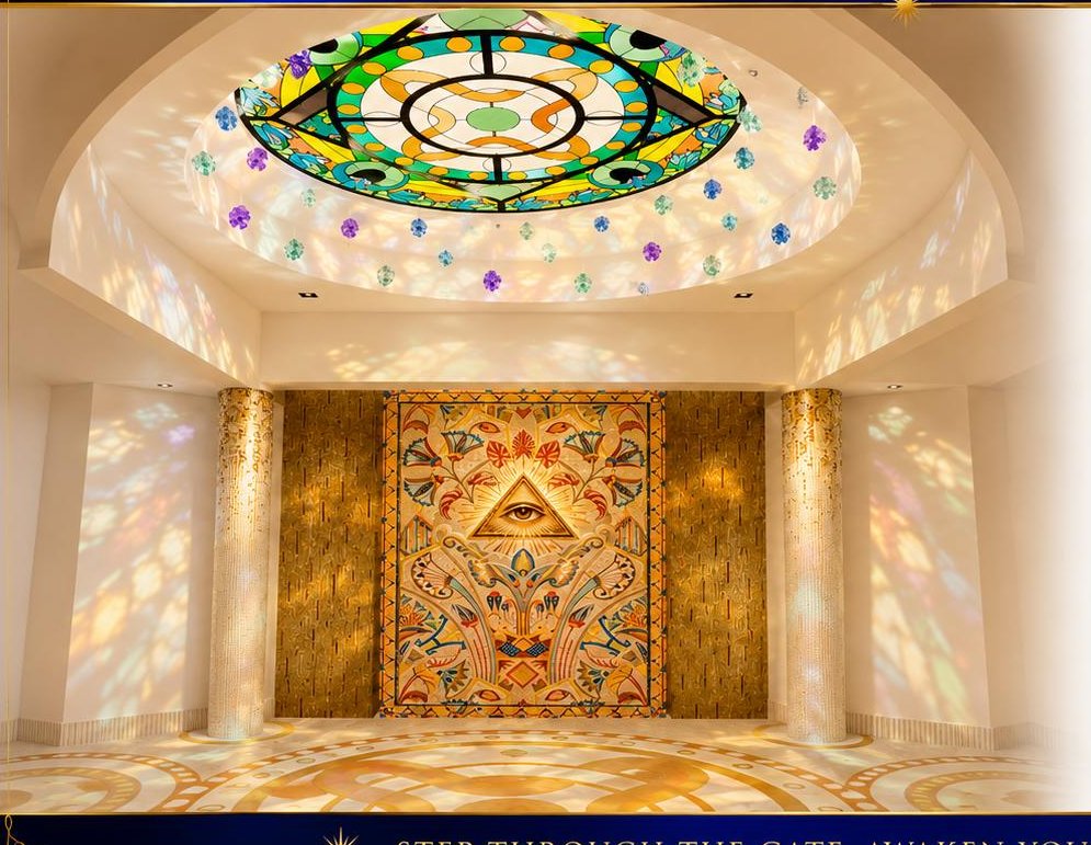 The Gate of Awakening skylight above the central hall of Castillo del Sol