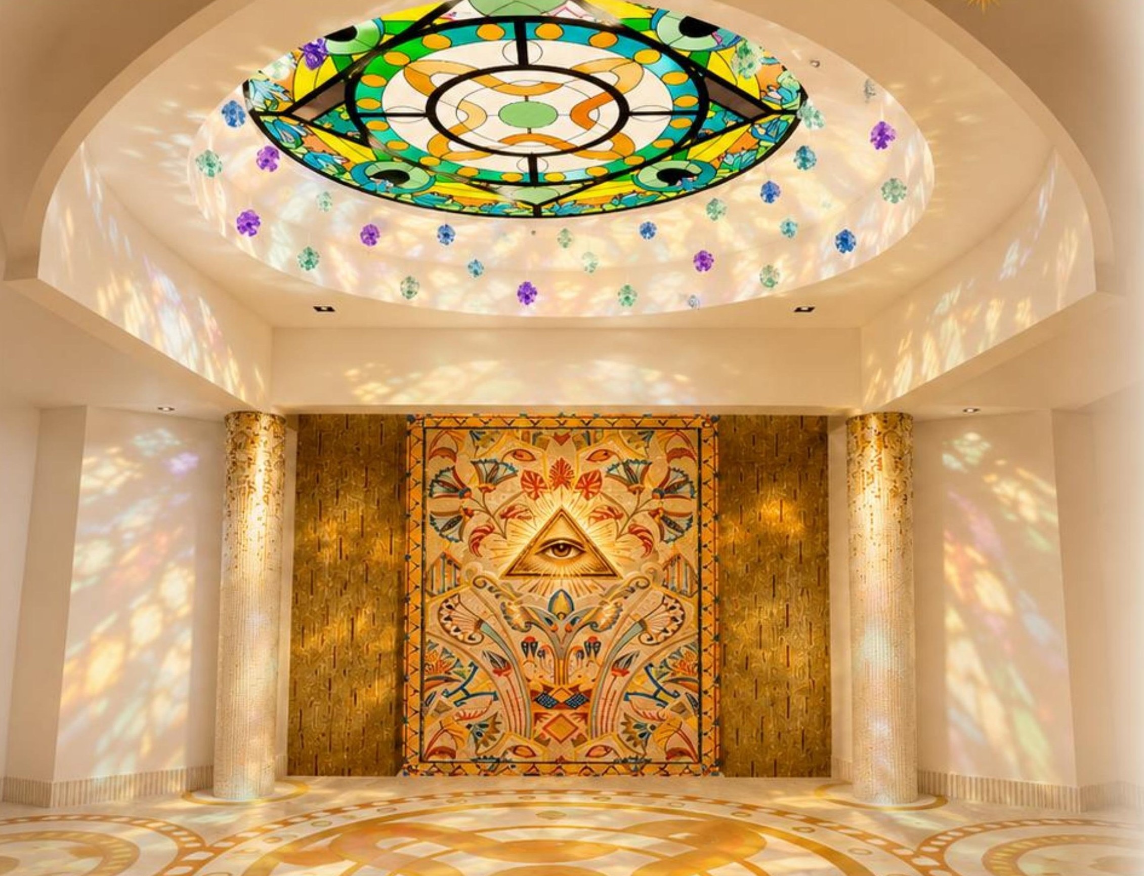 The Gate of Awakening skylight above the central hall of Castillo del Sol